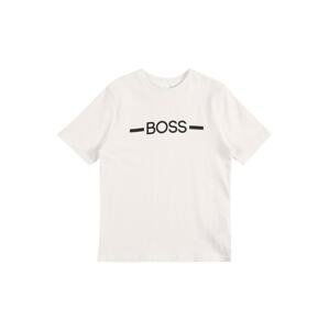 BOSS Kidswear Tričko  bílá / černá