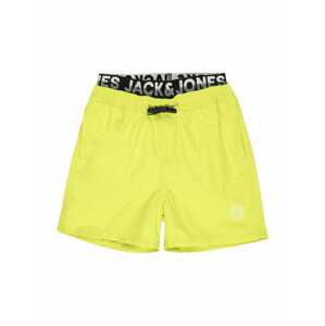 Jack & Jones Junior Plavecké šortky  limone / černá / bílá