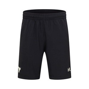 UNDER ARMOUR Sportovní kalhoty  černá / bílá