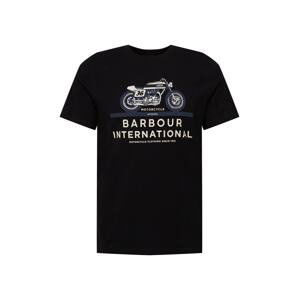 Barbour International Tričko  čedičová šedá / černá / bílá