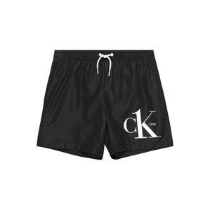 Calvin Klein Swimwear Plavecké šortky  černá / bílá