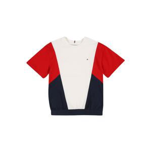 TOMMY HILFIGER Tričko  námořnická modř / červená / offwhite