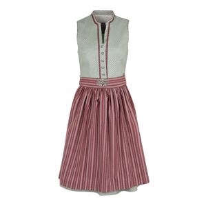 MARJO Dirndl 'Hadera'  zelená / světle zelená / merlot / bílá