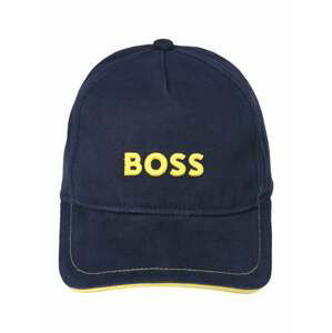 BOSS Kidswear Klobouk  marine modrá / žlutá