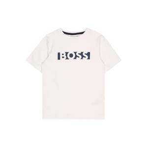 BOSS Kidswear Tričko  bílá / marine modrá