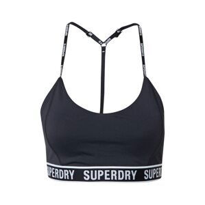 Superdry Sportovní podprsenka  černá / bílá