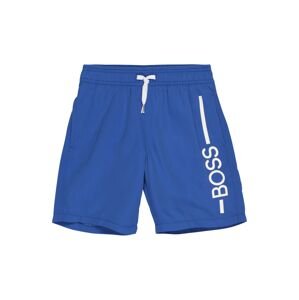BOSS Kidswear Plavecké šortky  modrá / bílá