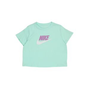 Nike Sportswear Tričko  mátová / bílá / tmavě fialová