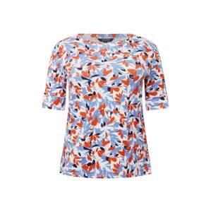 Lauren Ralph Lauren Plus Tričko 'JUDY'  noční modrá / světlemodrá / oranžová / bílá