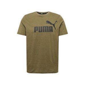 PUMA Tričko  tmavě zelená / černá