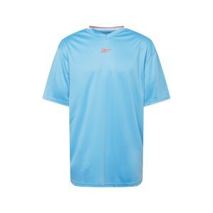 Reebok Sport Funkční tričko  světlemodrá / oranžová / bílá