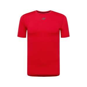 4F Funkční tričko  šedá / červená / černá