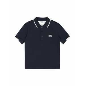 BOSS Kidswear Tričko  bílá / námořnická modř