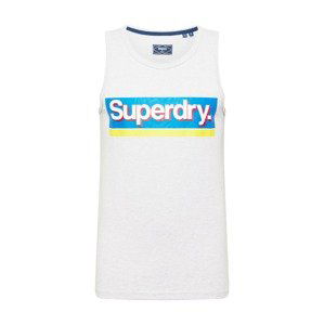 Superdry Tričko  modrá / žlutá / šedý melír / bílá