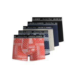 JACK & JONES Boxerky 'Bandana'  námořnická modř / šedý melír / červená / černá / bílá