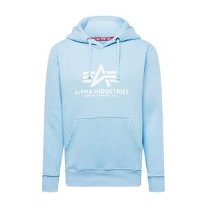 ALPHA INDUSTRIES Mikina  světlemodrá / bílá