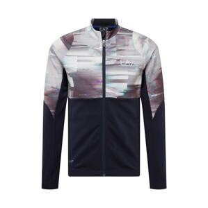 EA7 Emporio Armani Sportovní mikina s kapucí  noční modrá / bílá / bobule