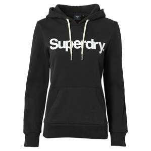 Superdry Mikina  černá / bílá