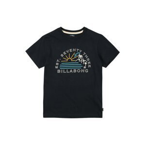 BILLABONG Funkční tričko 'ISLA VISTA'  námořnická modř / bílá / žlutá / světlemodrá
