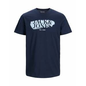 JACK & JONES Tričko  námořnická modř / světlemodrá