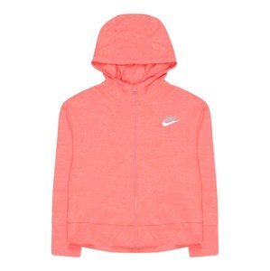 Nike Sportswear Mikina  šedá / růžový melír / bílá