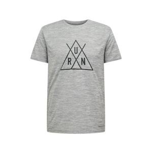 ENDURANCE Funkční tričko 'Sparks'  šedý melír / černá