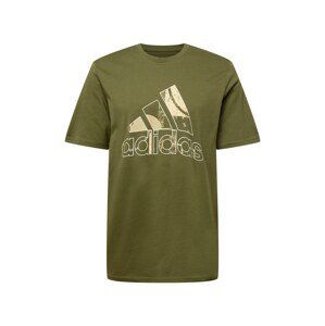 ADIDAS PERFORMANCE Funkční tričko  khaki / béžová / bílá / olivová