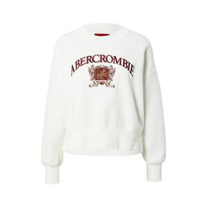 Abercrombie & Fitch Mikina  bílá / merlot / zlatá