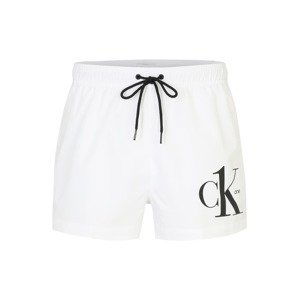 Calvin Klein Swimwear Plavecké šortky  černá / bílá