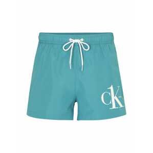 Calvin Klein Swimwear Plavecké šortky  nefritová / bílá
