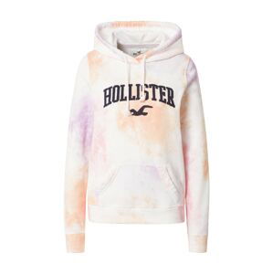 HOLLISTER Mikina  pastelová fialová / pastelově oranžová / pastelově růžová / černá / offwhite