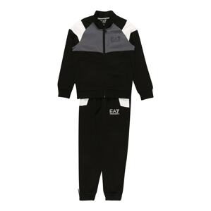 EA7 Emporio Armani Joggingová souprava  černá / bílá / šedá