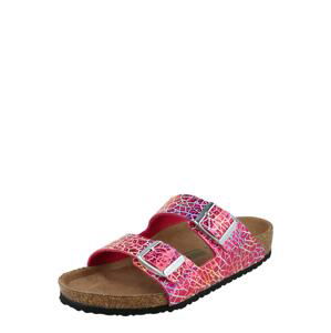 BIRKENSTOCK Sandály 'Arizona'  azurová / pastelově žlutá / eosin / svítivě růžová / offwhite