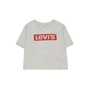 LEVI'S Tričko  šedý melír / tmavě červená