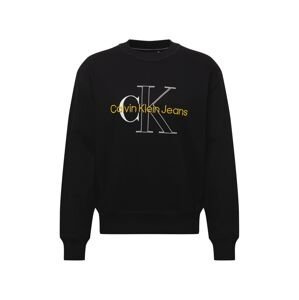 Calvin Klein Jeans Mikina  žlutá / černá / bílá