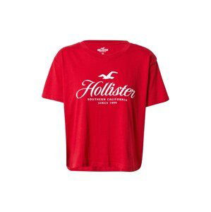 HOLLISTER Tričko  červená / bílá