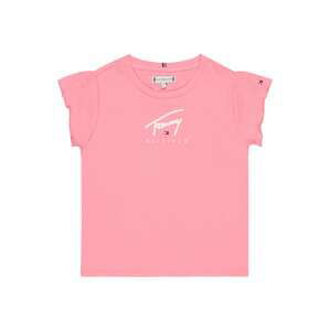 TOMMY HILFIGER Tričko  pink / bílá