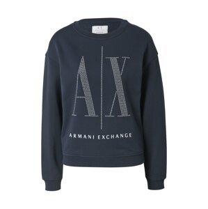 ARMANI EXCHANGE Mikina 'FELPA'  marine modrá / bílá