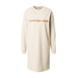 Calvin Klein Jeans Šaty  krémová / oranžová / bílá