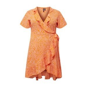 Vero Moda Curve Šaty  oranžová / bílá