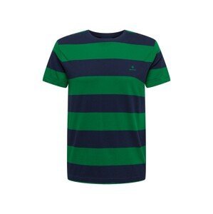 GANT Tričko  zelená / námořnická modř