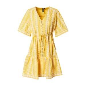 Y.A.S Letní šaty 'ALIYAH'  světle žlutá / bílá