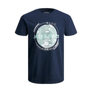 Jack & Jones Plus Tričko 'Filt'  námořnická modř / bílá / světlemodrá / kouřově modrá