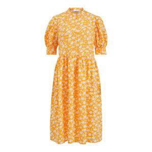 VILA Košilové šaty 'Haylee'  oranžová / bílá