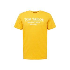 TOM TAILOR Tričko  žlutá / bílá