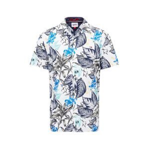 Tommy Jeans Košile 'Hawaiian Camp'  bílá / světlemodrá / nebeská modř / aqua modrá / noční modrá