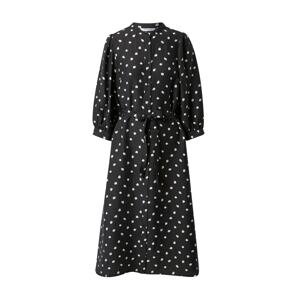 MOSS COPENHAGEN Košilové šaty 'Sigrida'  černá / bílá