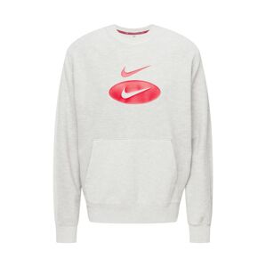 Nike Sportswear Mikina  šedý melír / červená