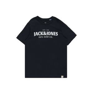 Jack & Jones Junior Tričko  modrá / bílá