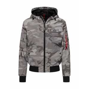 ALPHA INDUSTRIES Přechodná bunda  černá / šedá